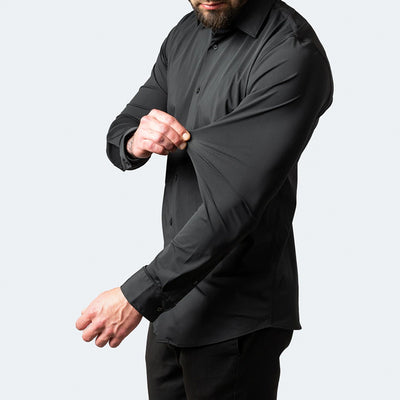 Modern Full Elastic Non-ironing Long-sleeved Shirt For Men