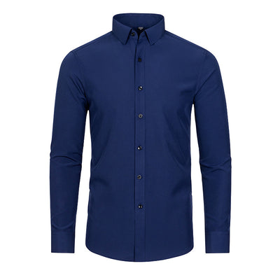 Modern Full Elastic Non-ironing Long-sleeved Shirt For Men