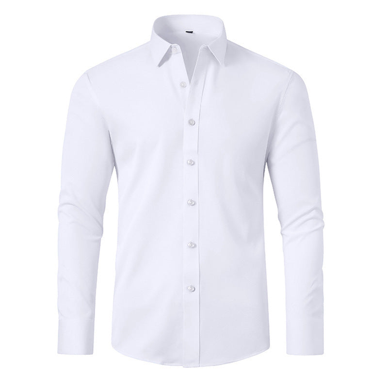 Modern Full Elastic Non-ironing Long-sleeved Shirt For Men