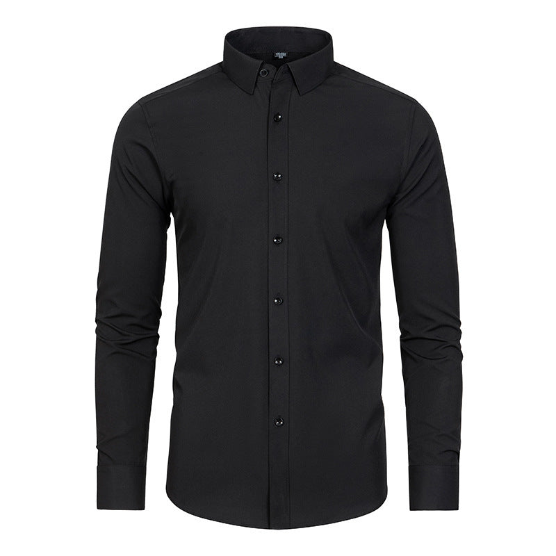 Modern Full Elastic Non-ironing Long-sleeved Shirt For Men