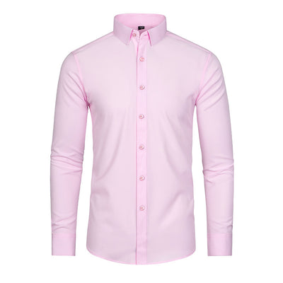 Modern Full Elastic Non-ironing Long-sleeved Shirt For Men