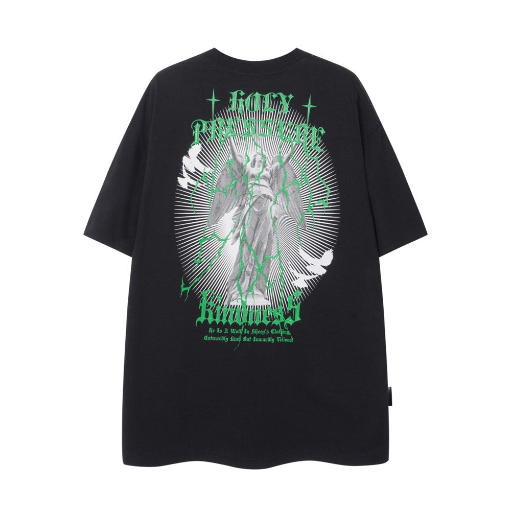Modern Statue Printed Short-sleeved T-shirt Men