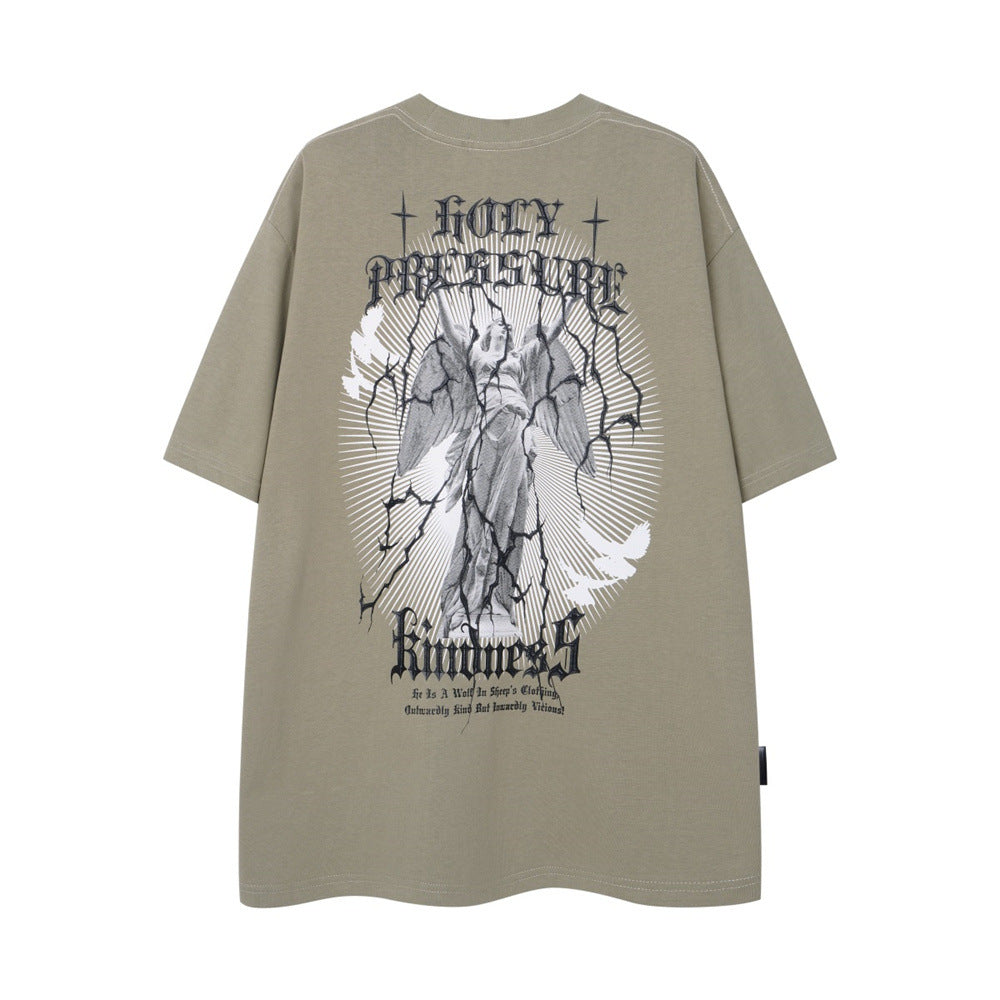 Modern Statue Printed Short-sleeved T-shirt Men