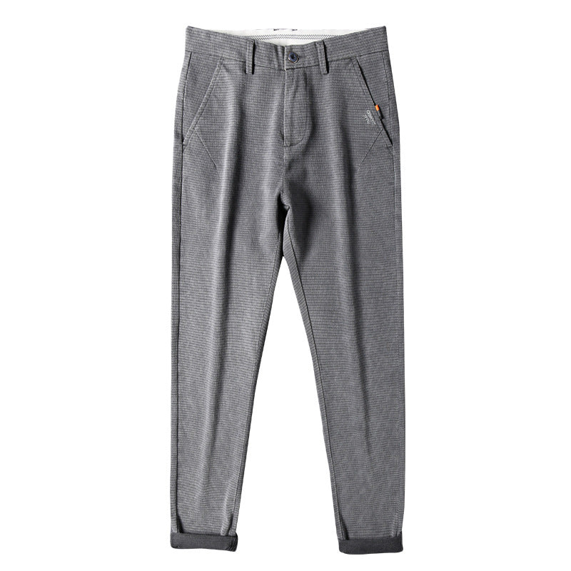 Modern Trendy All-match Men's Pants Slim-fit Straight Pants Men