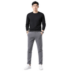 Modern Trendy All-match Men's Pants Slim-fit Straight Pants Men