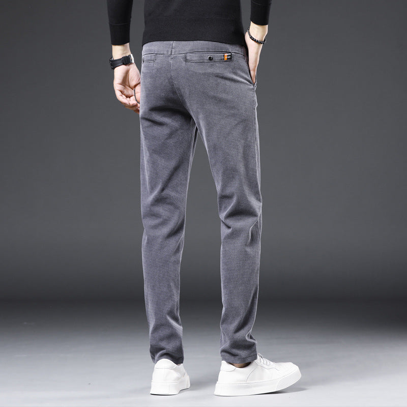 Modern Trendy All-match Men's Pants Slim-fit Straight Pants Men