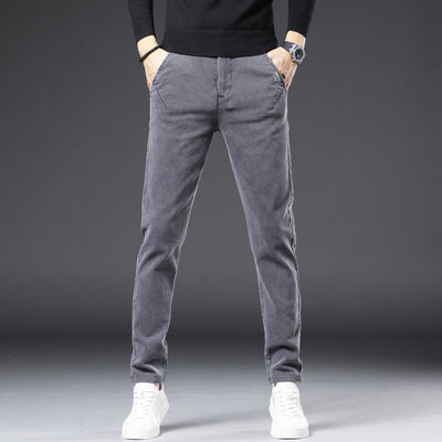 Modern Trendy All-match Men's Pants Slim-fit Straight Pants Men