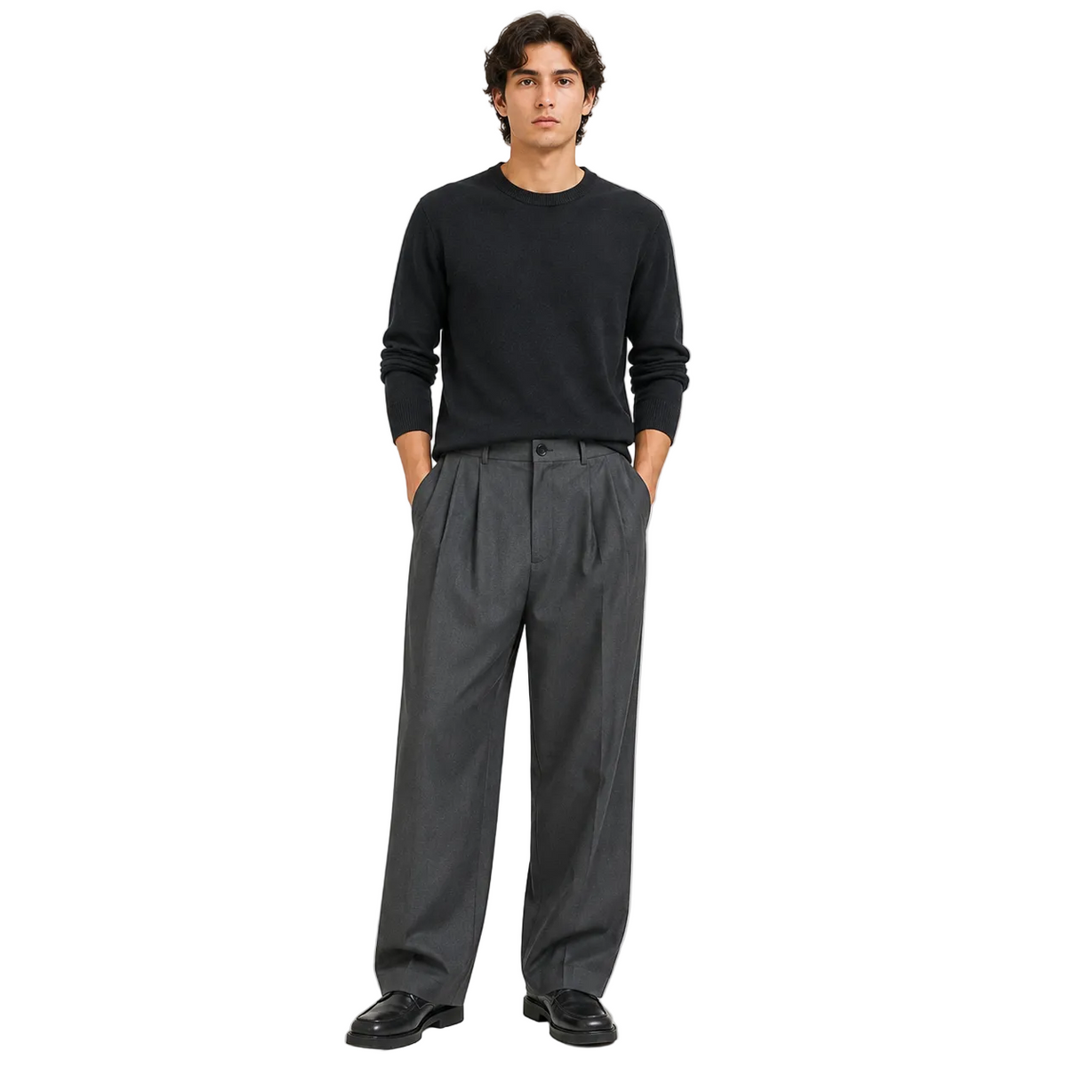 Refined Solid Color Draping Suit Pants For Men