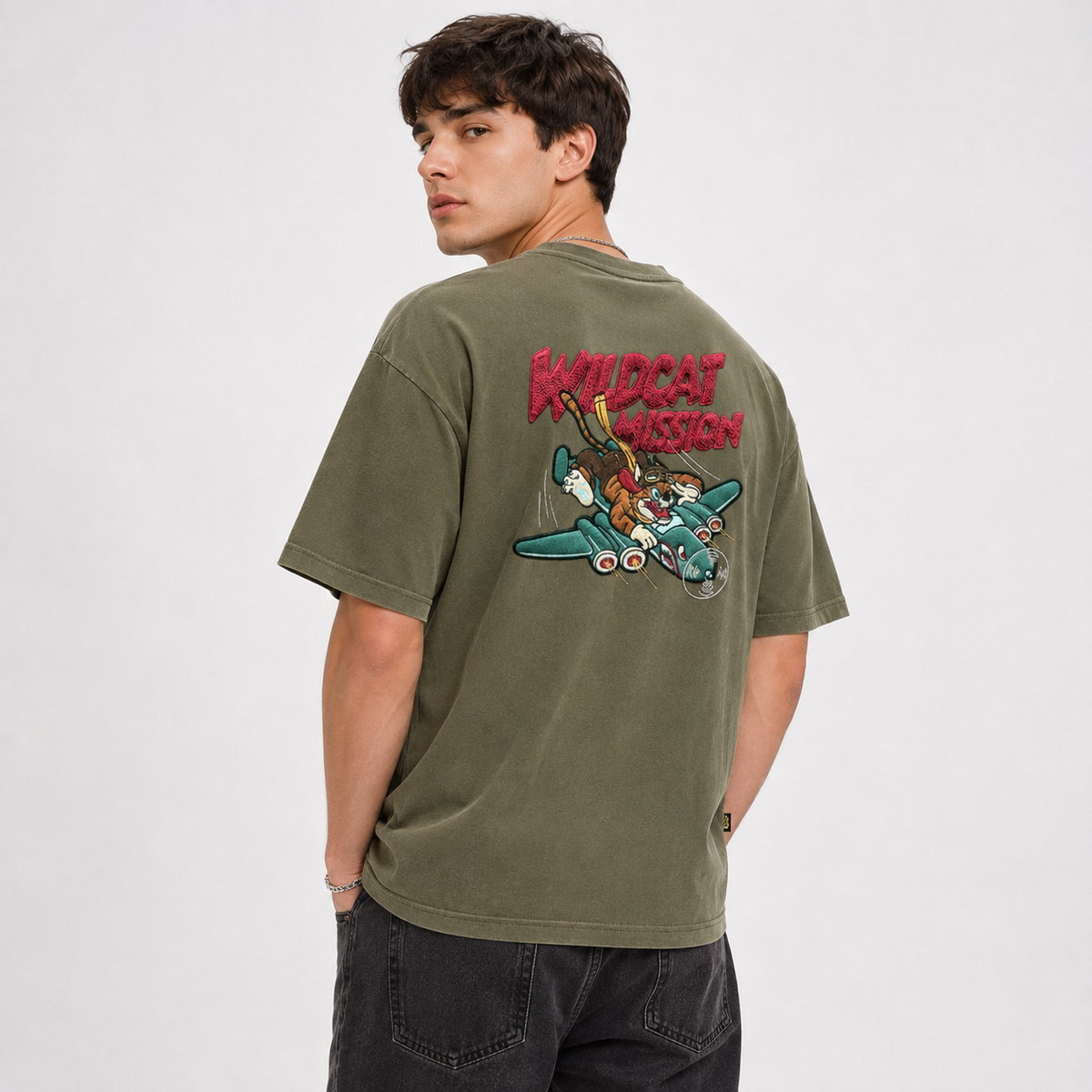 Relaxed Embroidered Short Sleeve T Shirt For Men