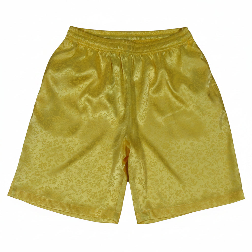 Traditional Men's Tang Suit Shorts Drawstring Elastic Tai Chi Shorts