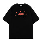 Trendy Fashion Letter Heart Printing T-shirt Men