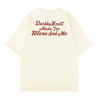 Trendy Fashion Letter Heart Printing T-shirt Men