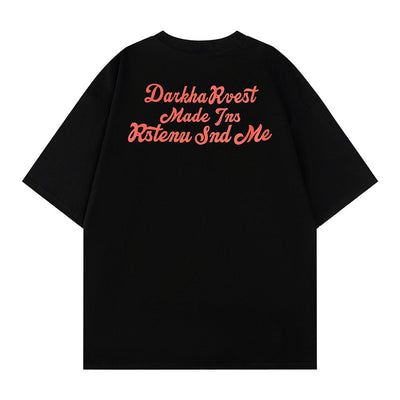 Trendy Fashion Letter Heart Printing T-shirt Men