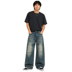 Urban Spider English Letters Straight-leg Pants Men