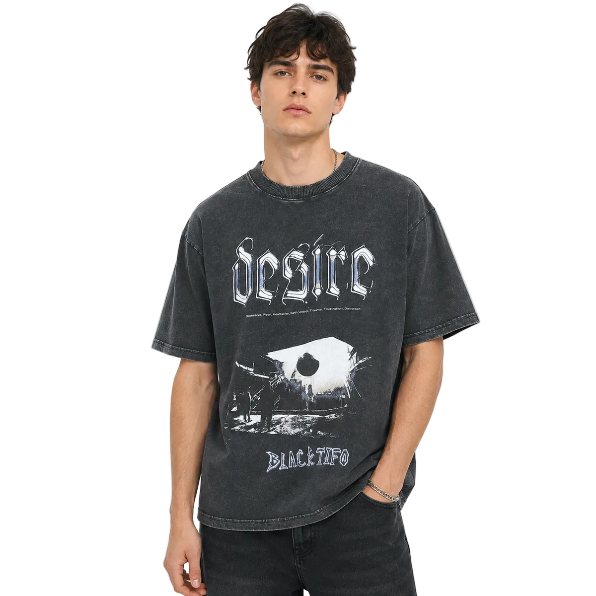 Vintage Pattern Printed T-shirt Top For Men